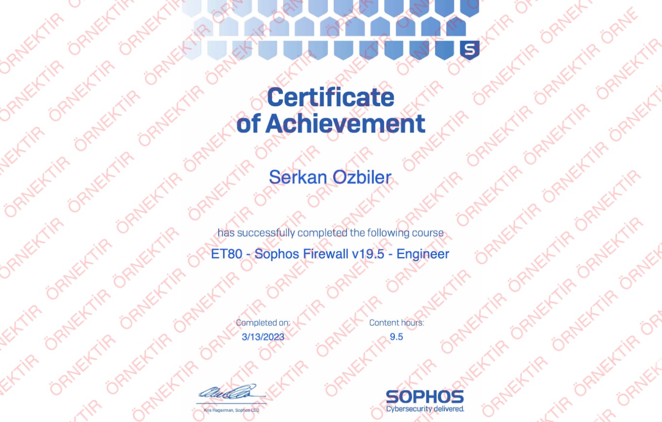 Sophos Certified Administrator